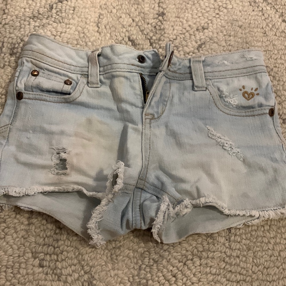 Justice girls jean shorts